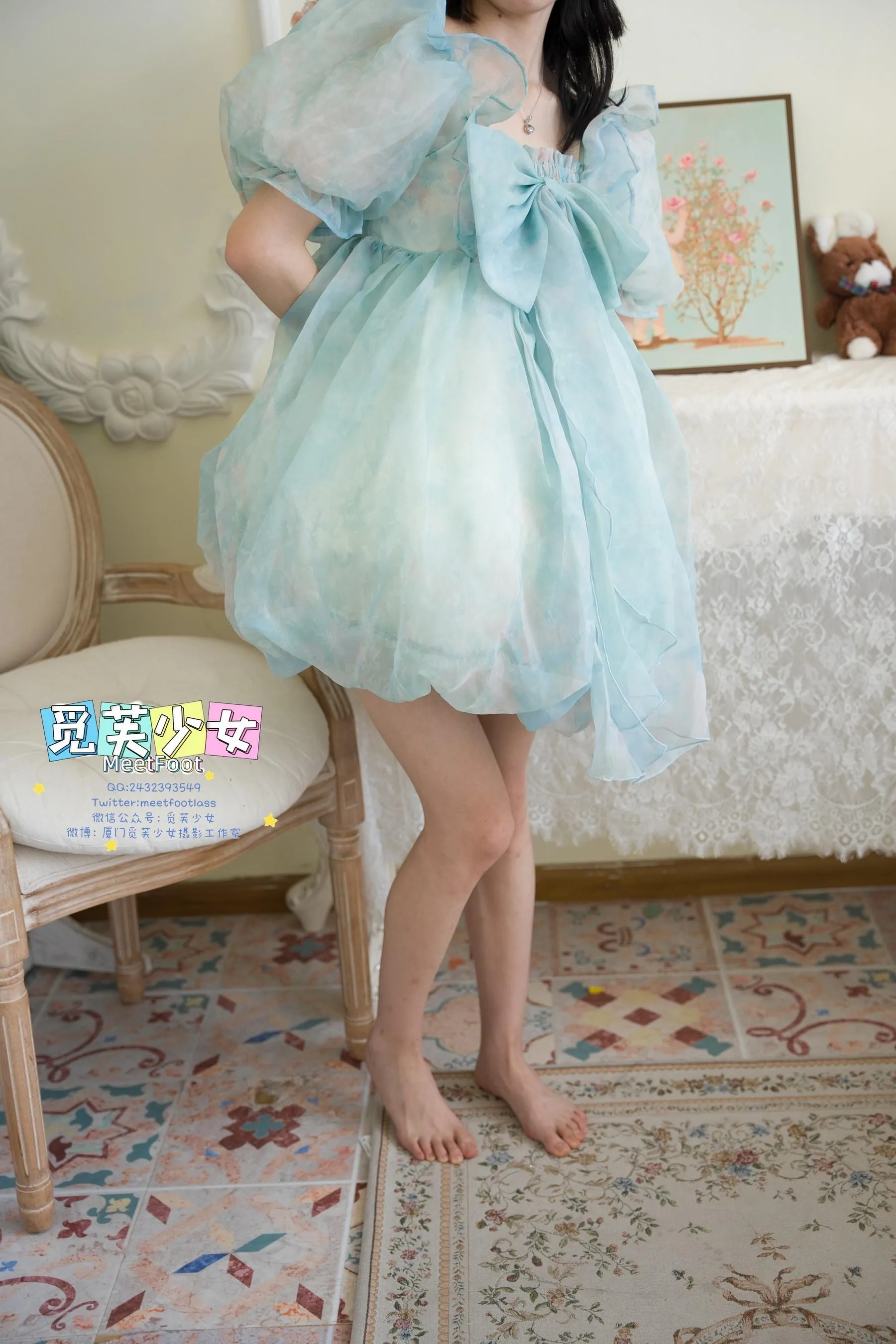 觅芙少女 NO.033 小婉-一袭蓝色纱裙构筑今晚浪漫的梦境-PIC [249P]插图1